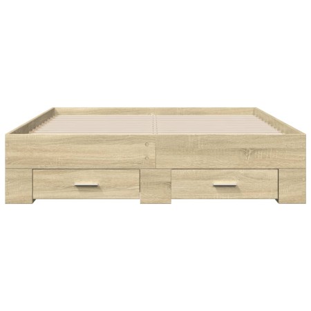 Giroletto Cassetti Rovere Sonoma 140x190 cm Legno Multistrato