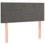 Giroletto a Molle con Materasso Grigio Scuro 120x190 cm Velluto