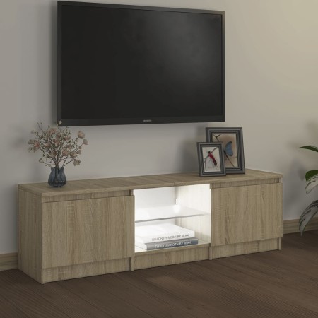 Mobile Porta TV con Luci LED Rovere Sonoma 120x30x35,5 cm