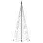 Albero di Natale con Palo in Metallo 500 LED Bianco Freddo 5 m