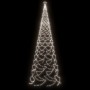 Albero di Natale con Palo in Metallo 500 LED Bianco Freddo 5 m