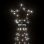 Albero di Natale con Palo in Metallo 500 LED Bianco Freddo 5 m