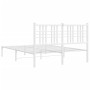 Giroletto con Testiera Metallo Bianco 120x190 cm