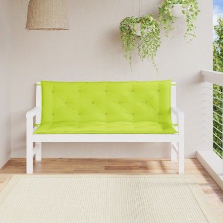 Cuscini per Panca 2 pz Verde Intenso 150x50x7 cm Tessuto Oxford