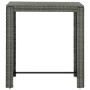 Tavolo da Bar da Giardino Grigio 100x60,5x110,5 cm Polyrattan