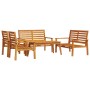 Set Salotto da Giardino 5 pz in Legno Massello di Acacia