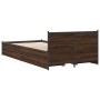 Giroletto Cassetti Rovere Marrone 90x190 cm Legno Multistrato