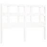 Giroletto con Testiera Bianco 140x200 cm in Legno Massello