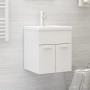 Mobile Sottolavabo Bianco Lucido 41x38,5x46cm Legno Multistrato