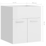 Mobile Sottolavabo Bianco Lucido 41x38,5x46cm Legno Multistrato