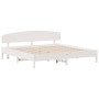Giroletto con Testiera Bianco 180x200 cm Massello Pino