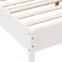 Giroletto con Testiera Bianco 180x200 cm Massello Pino