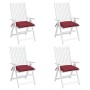 Cuscini per Pallet 4 pz Rosso Vino 50x50x7 cm Tessuto Oxford