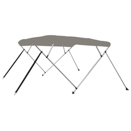 Bimini di Prua con Tendalino 4 Archi Grigio 239x184x131 cm