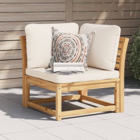 Divano Angolare Giardino con Cuscini 73x73x65cm Massello Acacia