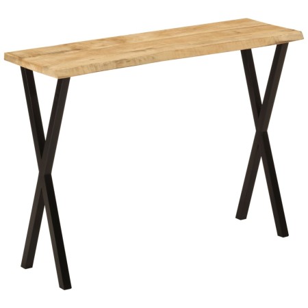 Tavolo Consolle Bordi Vivi 105x33x76 cm Legno Massello di Mango