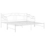 Telaio Divano Letto Estraibile Bianco in Metallo 90x200 cm