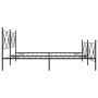 Giroletto con Testiera e Pediera Metallo Nero 200x200 cm