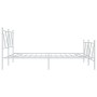 Giroletto con Testiera e Pediera Metallo Bianco 150x200 cm