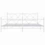 Giroletto con Testiera e Pediera Metallo Bianco 180x200 cm