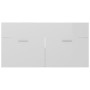 Mobile Lavabo Bianco Lucido 90x38,5x46 cm in Legno Multistrato