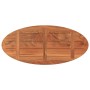 Piano Tavolo 110x40x2,5 cm Ovale in Legno Massello di Acacia