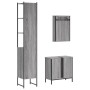 Set Mobili da Bagno 3 pz Grigio Sonoma in Legno Multistrato