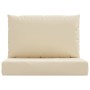 Cuscini per Pallet 2 pz Beige in Tessuto Oxford