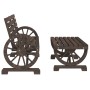 Set Salotto da Giardino 4 pz in Legno Massello di Abete