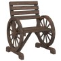 Set Salotto da Giardino 4 pz in Legno Massello di Abete