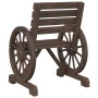 Set Salotto da Giardino 4 pz in Legno Massello di Abete