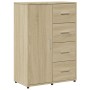 Credenza Rovere Sonoma 60x31x84 cm in Legno Multistrato