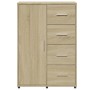 Credenza Rovere Sonoma 60x31x84 cm in Legno Multistrato