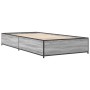 Giroletto Grigio Sonoma 100x200 cm Legno Multistrato e Metallo