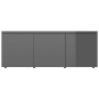 Mobile Porta TV Grigio Lucido 80x34x30 cm in Legno Multistrato