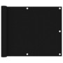 Paravento da Balcone Nero 75x500 cm in Tessuto Oxford