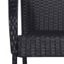 Sedie da Esterno Impilabili 6 pz in Polyrattan Nere