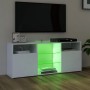 Mobile Porta TV con Luci LED Bianco 120x30x50 cm