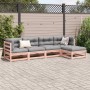 Set Divani Giardino 5 pz Cuscini Legno Massello Abete Douglas