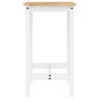 Set da Bar 3 pz Bianco in Legno Massello di Pino