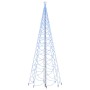 Albero di Natale con Palo in Metallo 500 LED Blu 5 m