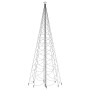 Albero di Natale con Palo in Metallo 500 LED Blu 5 m