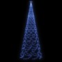 Albero di Natale con Palo in Metallo 500 LED Blu 5 m