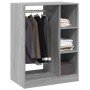 Armadio Grigio Sonoma 77x48x102 cm in Legno Multistrato