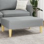 Poggiapiedi Grigio Chiaro 77x55x31 cm in Tessuto