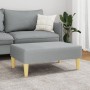 Poggiapiedi Grigio Chiaro 77x55x31 cm in Tessuto