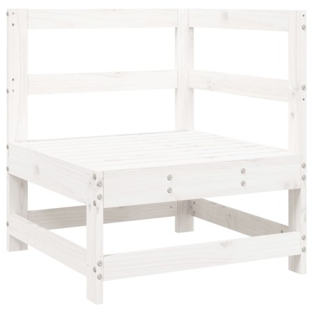 Set Divani da Giardino 8 pz in Legno Massello di Pino Bianco