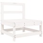 Set Divani da Giardino 8 pz in Legno Massello di Pino Bianco