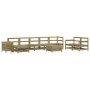 Set Divani da Giardino 10 pz in Legno Impregnato di Pino