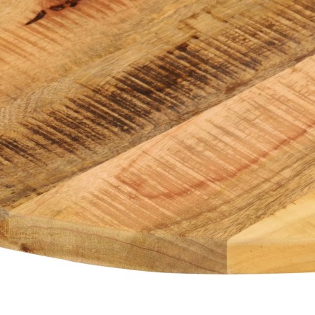 Piano per Tavolo Ø 90x2,5cm Rotondo Legno Massello Grezzo Mango